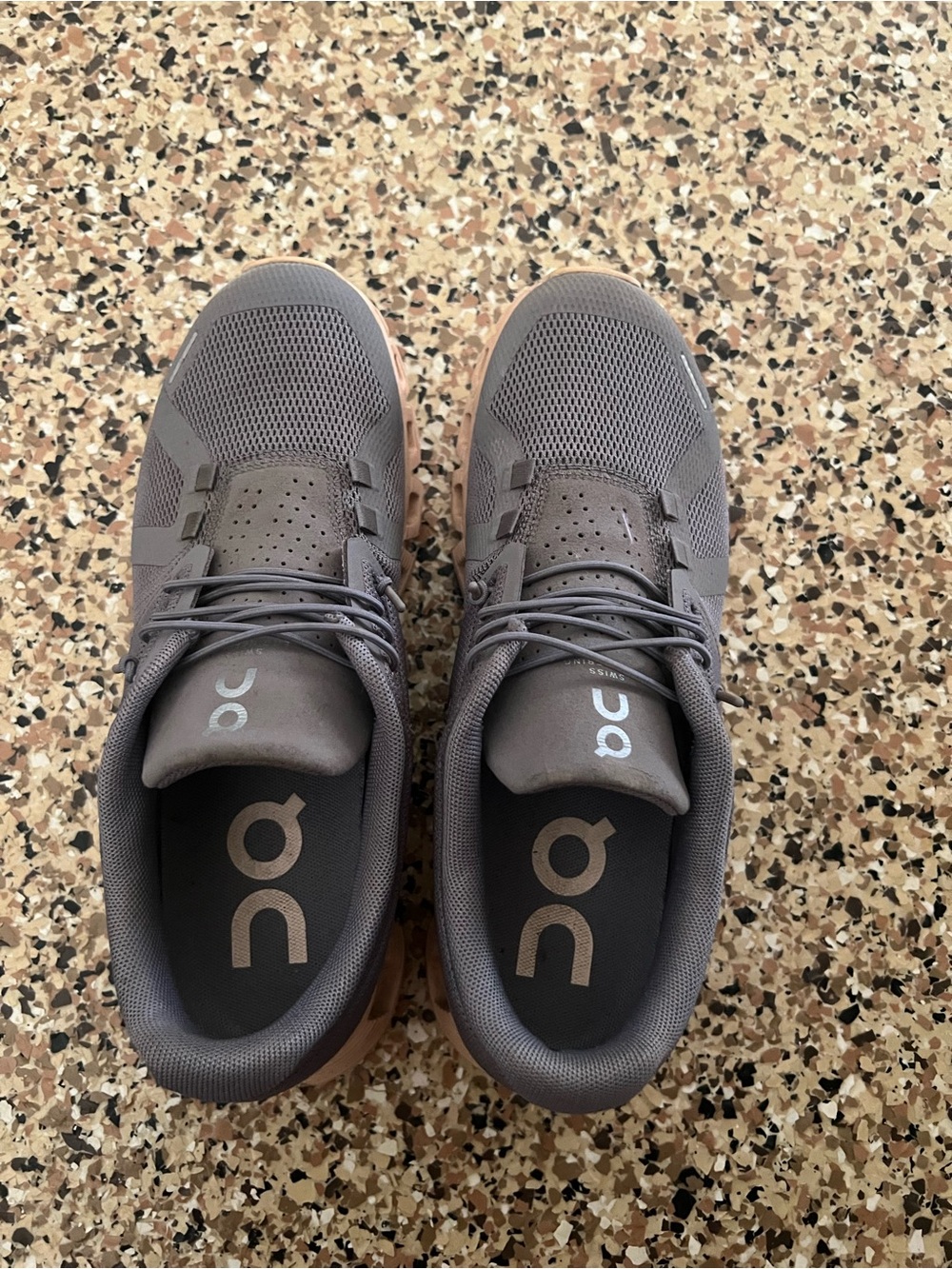 On Running Women’s Taupe Athletic Sneakers with Tan Soles